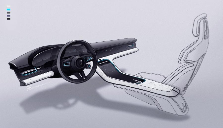 Эскиз Porsche Mission E Cross Turismo 2018 года  (фото 38 из 66)